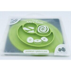 EZPZ The Mini Mat Baby Placemat Food Bowl/Plate‎ Silicone Suction BPA free Green